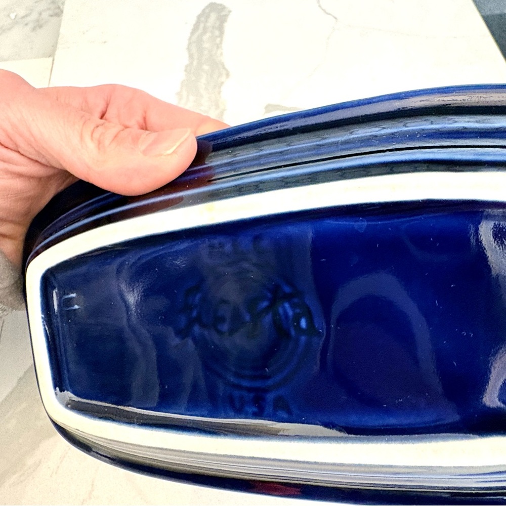 Fiesta Cobalt Small Butter Dish Bottom - Picture 5 of 9